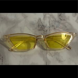 Women's Colorful Translucent Color Tone Lens Cat Eye Sunglasses